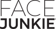 Face Junkie logo in bold black text on a transparent background, featuring the brand name "FACE JUNKIE" in all capital letters, with a clean and modern font. Suitable for versatile branding across different backgrounds.