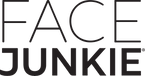 Face Junkie logo in bold black text on a transparent background, featuring the brand name "FACE JUNKIE" in all capital letters, with a clean and modern font. Suitable for versatile branding across different backgrounds.