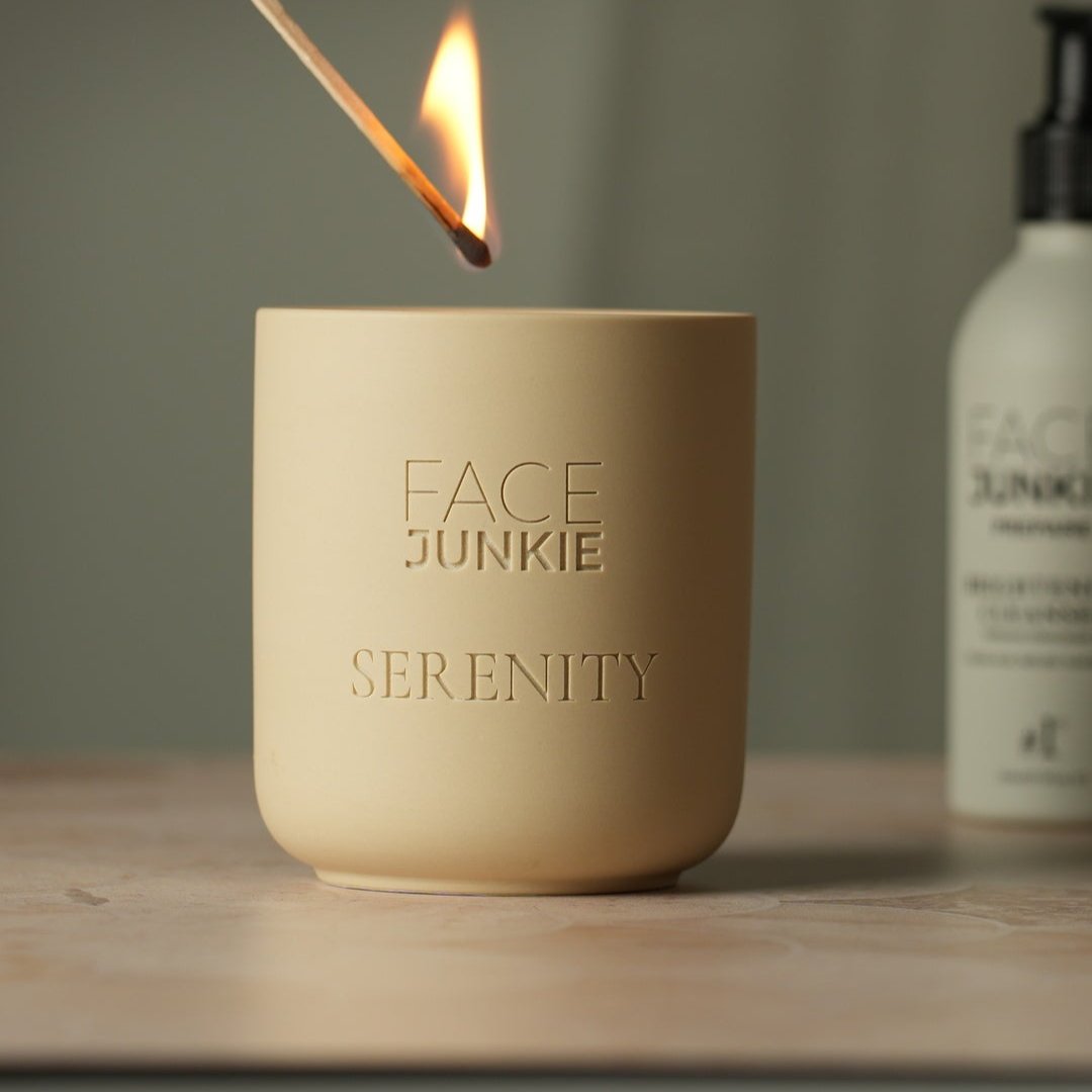 Serenity Hand-Poured Soy Candle with Sage &amp; Orange Essential Oils